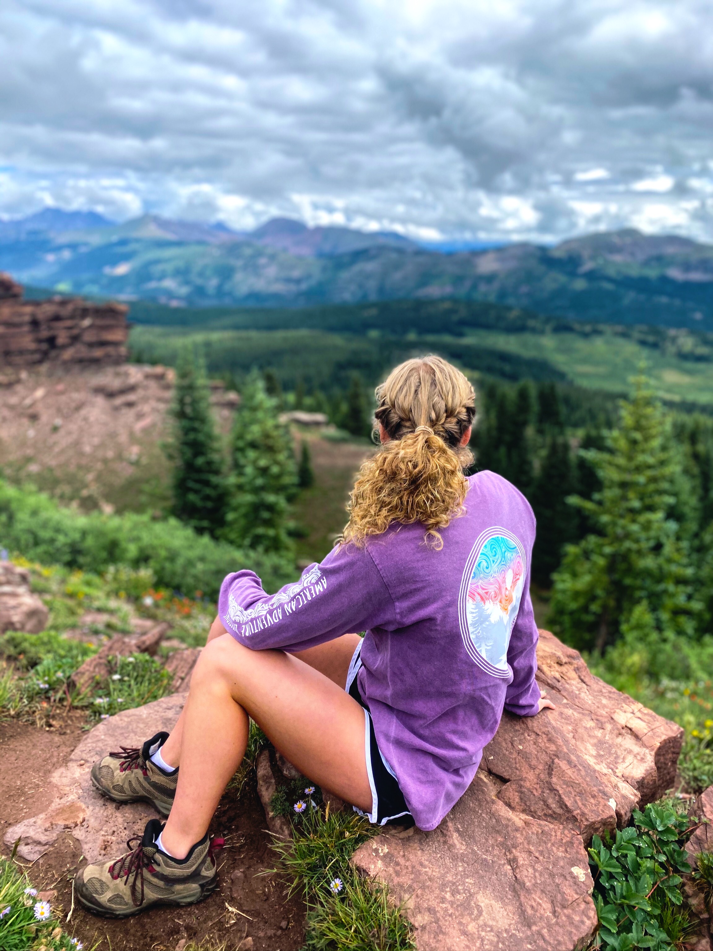 Looking out at Shrine Ridge in the Rocky Mountains